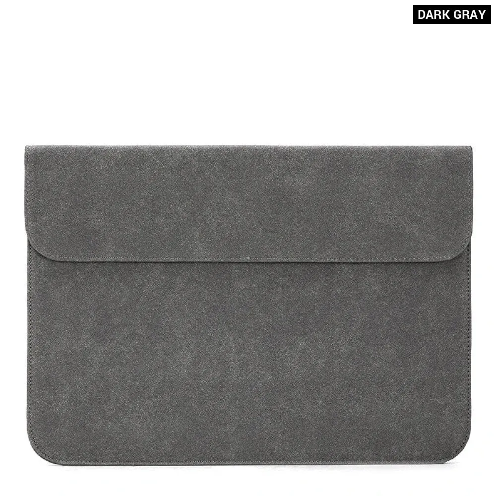 For Macbook Air 13 13.6 M1 M2 M3 Pro 14.2 Inches A2442 A2779 Pu Leather Frosted Shockproof Laptop Sleeve Bag