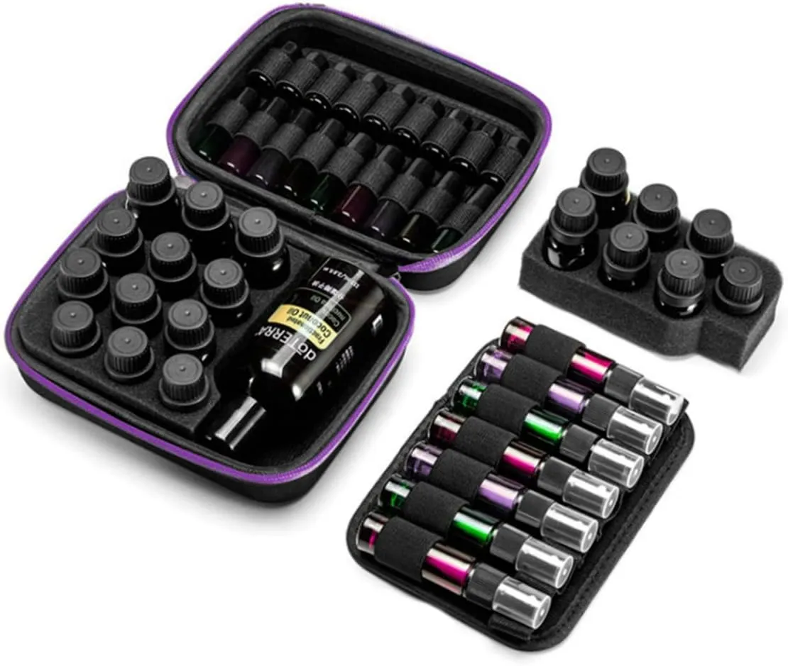 for Storage Bottle Case Essential Ers Pouch Women Bag Drop Bottles Large Oils Lipstick Travel, Purple, medium