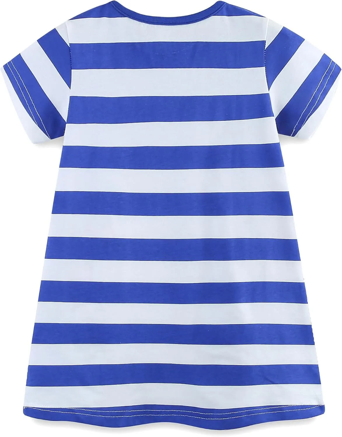 FreeLu Toddler Girls Cotton Summer Short Sleeve Dress Cartoon Print Casual Jersey Dresses