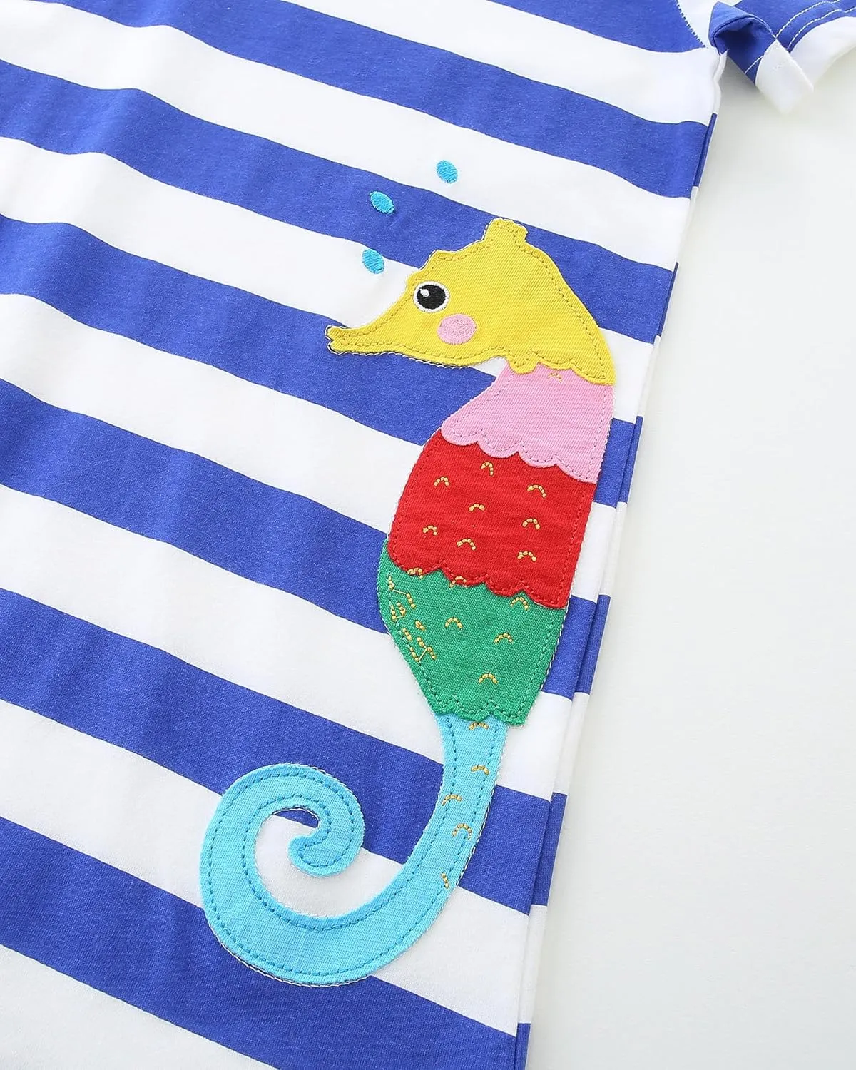 FreeLu Toddler Girls Cotton Summer Short Sleeve Dress Cartoon Print Casual Jersey Dresses