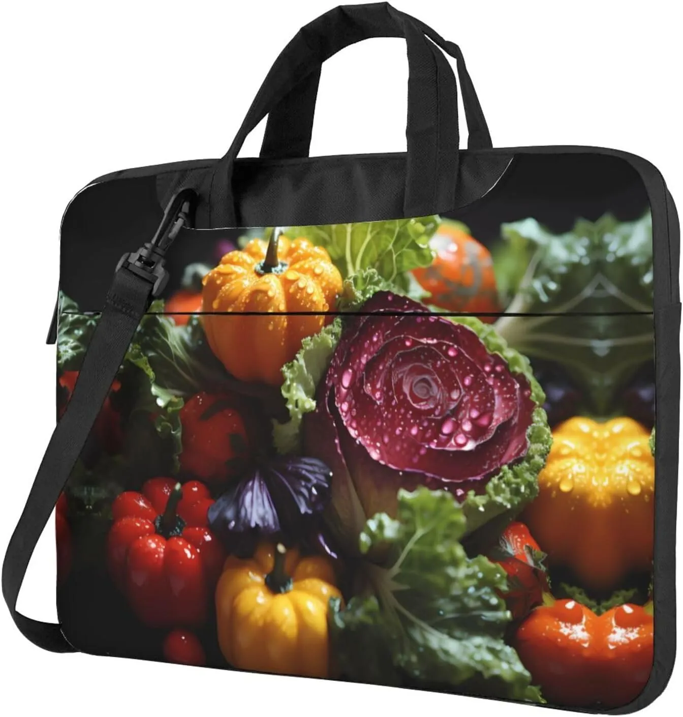 Fresh Cabbage Laptop Bag, Multifunctional Shoulder Messenger Bag, 14.96 Inch Long Computer Case, Briefcase Handbag Shoulder Bag