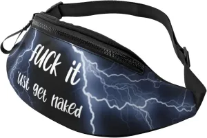 Fuck It Just Get Naked Crossbody fanny pack for men and women, ideal for travel, sports and running
