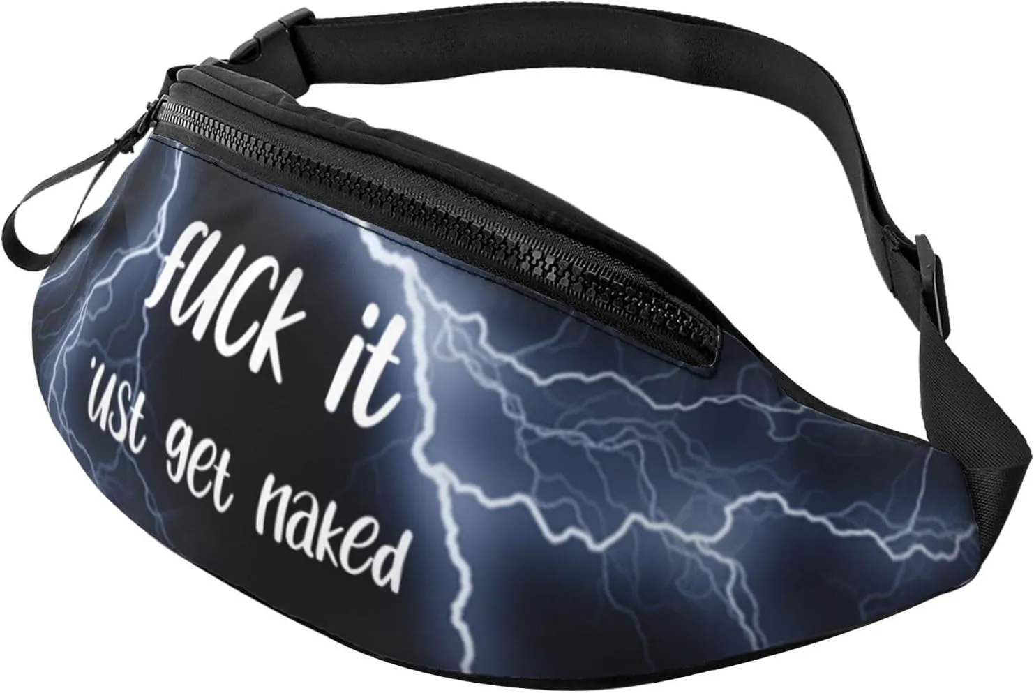 Fuck It Just Get Naked Crossbody fanny pack for men and women, ideal for travel, sports and running