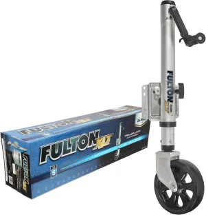 Fulton 141133 XLT Marine Trailer Jack, 1,500 lbs. Lift Capacity, Sidewind, Bolt-On Side Mount, 12 Inch Travel, Sharkskin Finish
