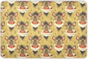 Funny Animal Faces Extra Large Resuable Baby Bed Pad Soft Absorbent Underpads Wetting Cover Breathable Incontinence Pads for Baby Boys Girls 52" L x 34" W