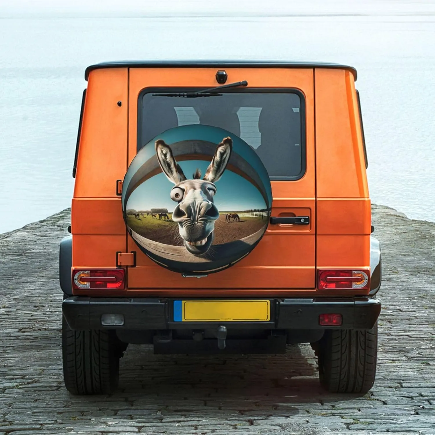 Funny Donkey RV Spare tire Cover Wheel Protectors Weatherproof Wheel Covers Waterproof Universal Fit for Trailer Rv SUV Truck Camper Travel Trailers 15inch, HvoC-002