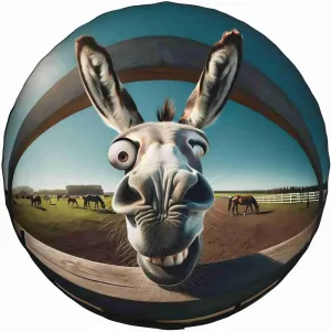 Funny Donkey RV Spare tire Cover Wheel Protectors Weatherproof Wheel Covers Waterproof Universal Fit for Trailer Rv SUV Truck Camper Travel Trailers 15inch, HvoC-002