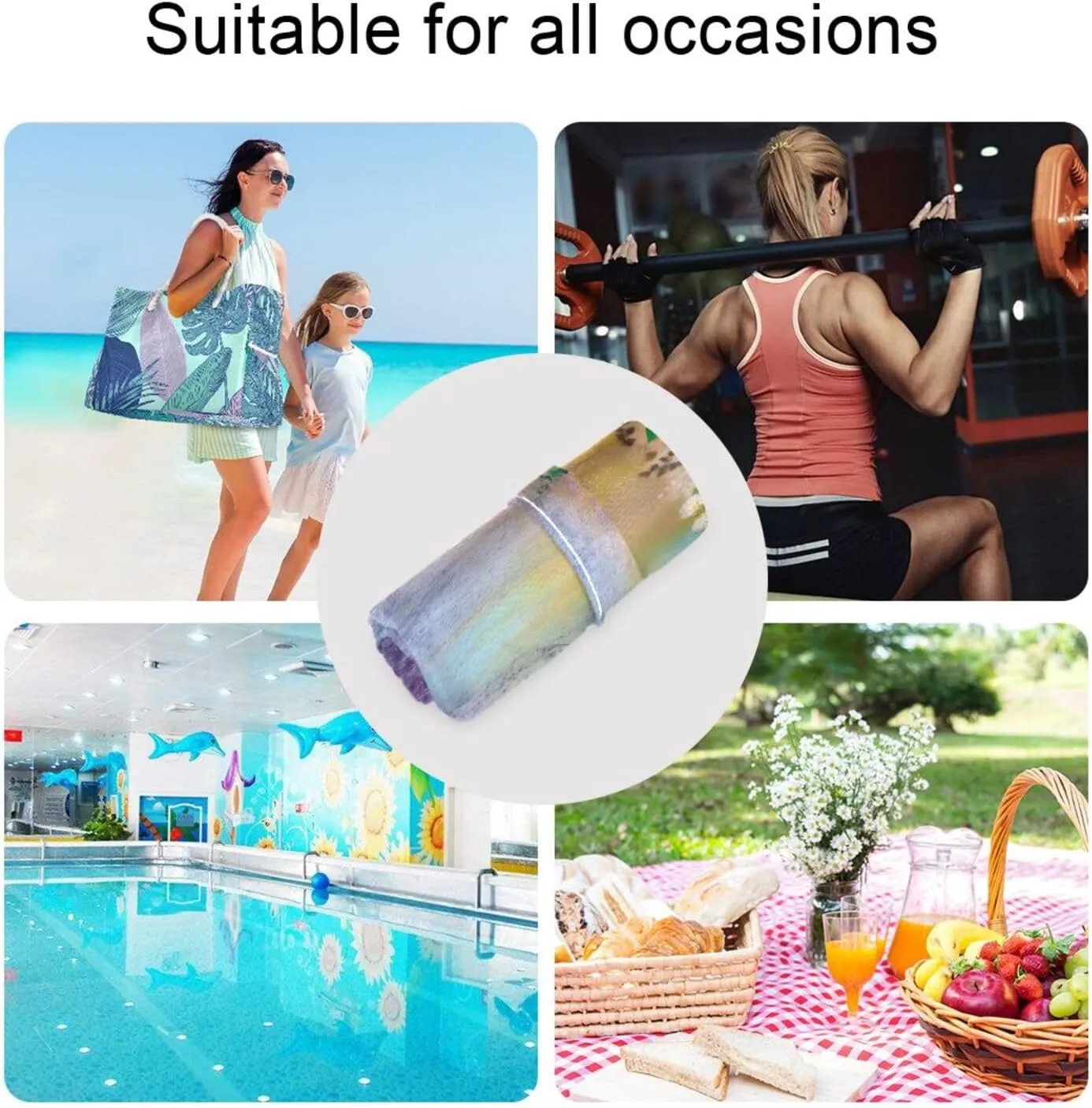 Funny Fishes Wet Dry Bag for Cloth Diaper, Swimsuit & Travel - Water Resistant Wet Bags - Perfect for Wet Clothes, Toiletries, Beach，2 Pack