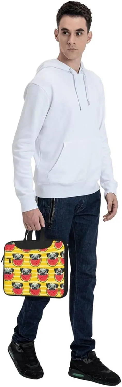 Funny French Bullfighting Watermelon Print Laptop Bag,Can Use It Freely As A Shoulder Bag,Crossbody Bag,And Briefcase