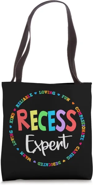 Funny School for Teachers Students Monitor Recess Crew Tote Bag