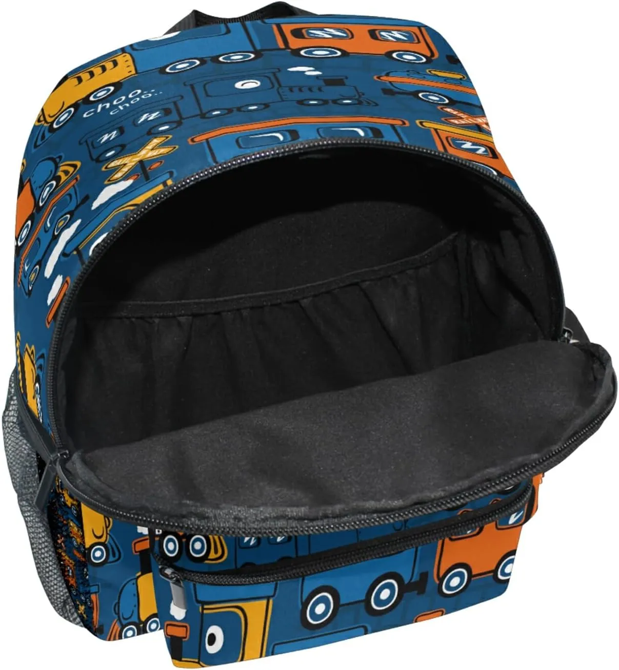 Funny Steam Train Toddler Backpack for Boy's/Girl's Cute Children Kindergarten School Book Bag with Chest Strap Cartoon Train One Size