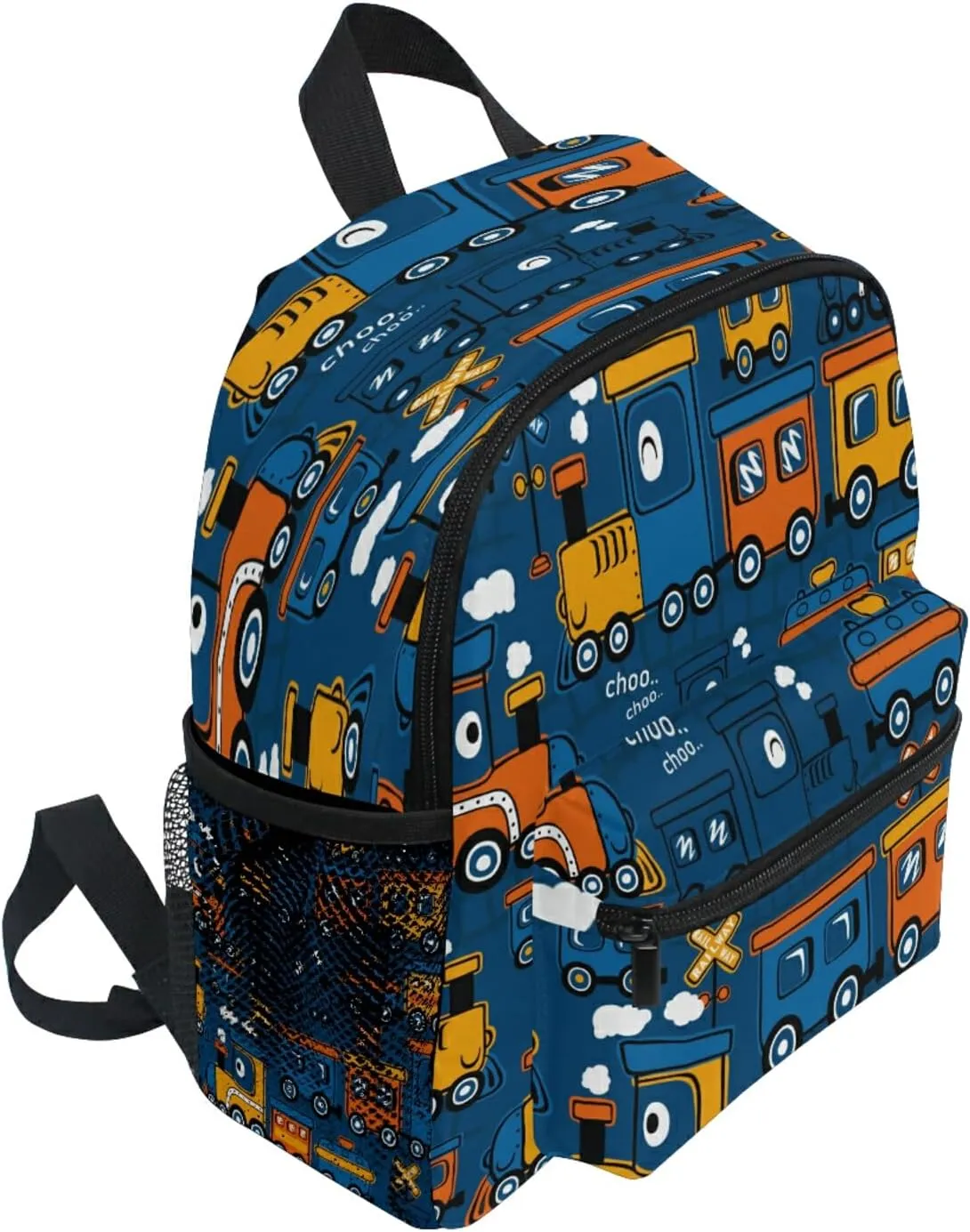 Funny Steam Train Toddler Backpack for Boy's/Girl's Cute Children Kindergarten School Book Bag with Chest Strap Cartoon Train One Size