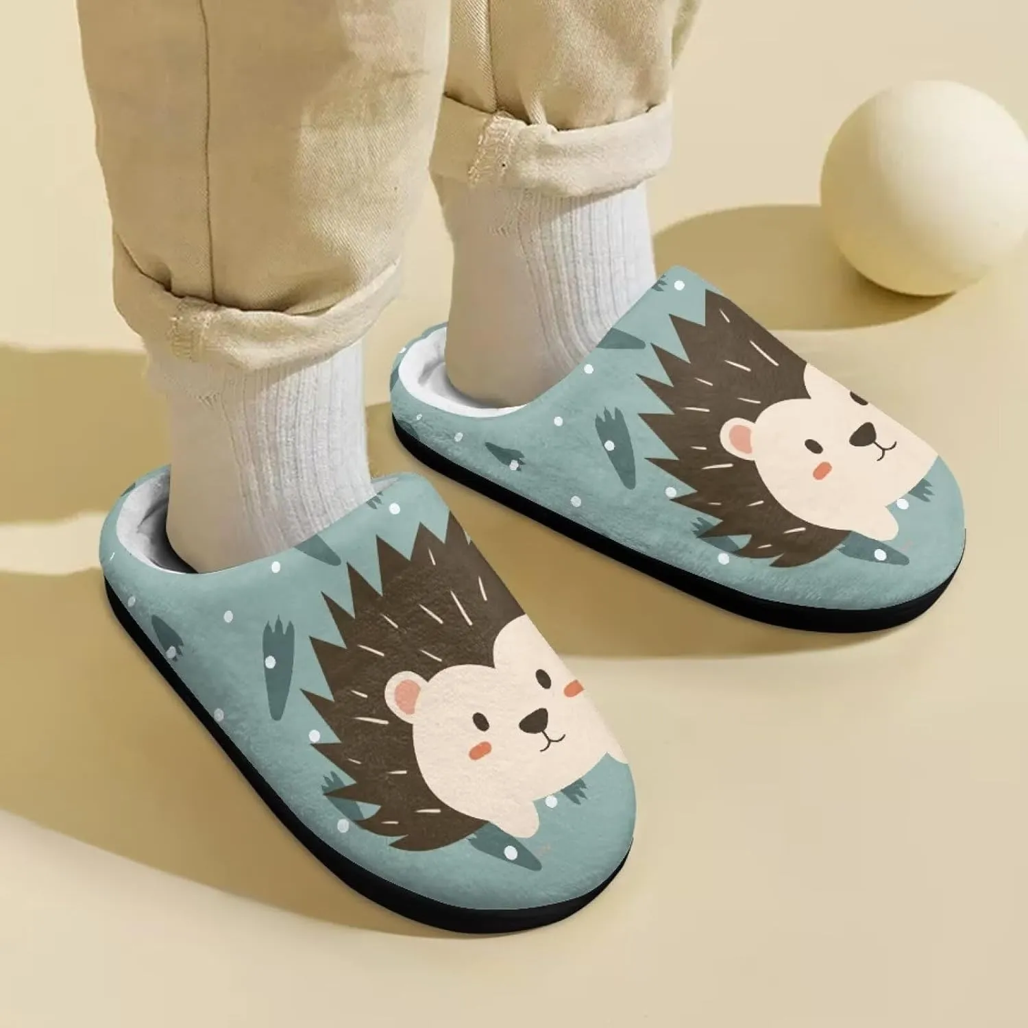 Fuzzy Slippers for Kids Non-slip Lightweight Washable