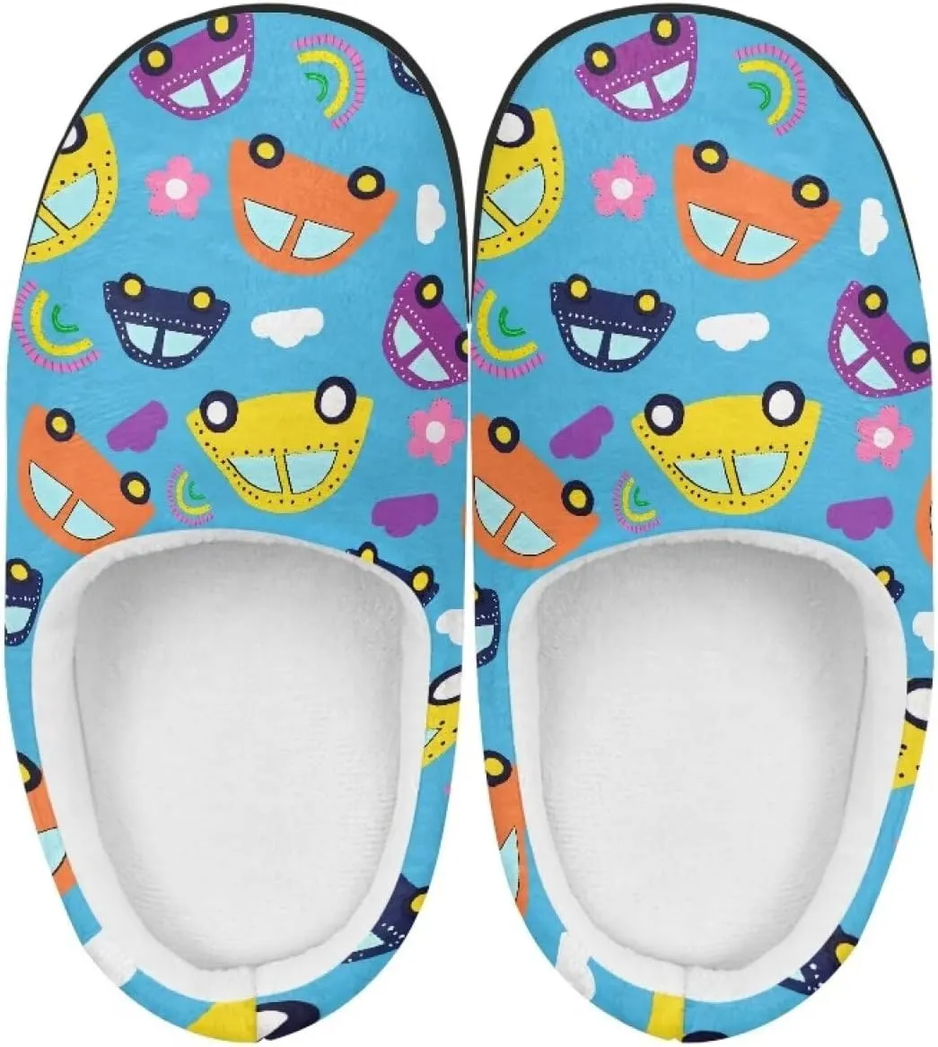 Fuzzy Slippers for Little Kids Boys Girls Cozy Warm Winter House Slippers Comfy with Non-Slip Sole SizeUS 9-15