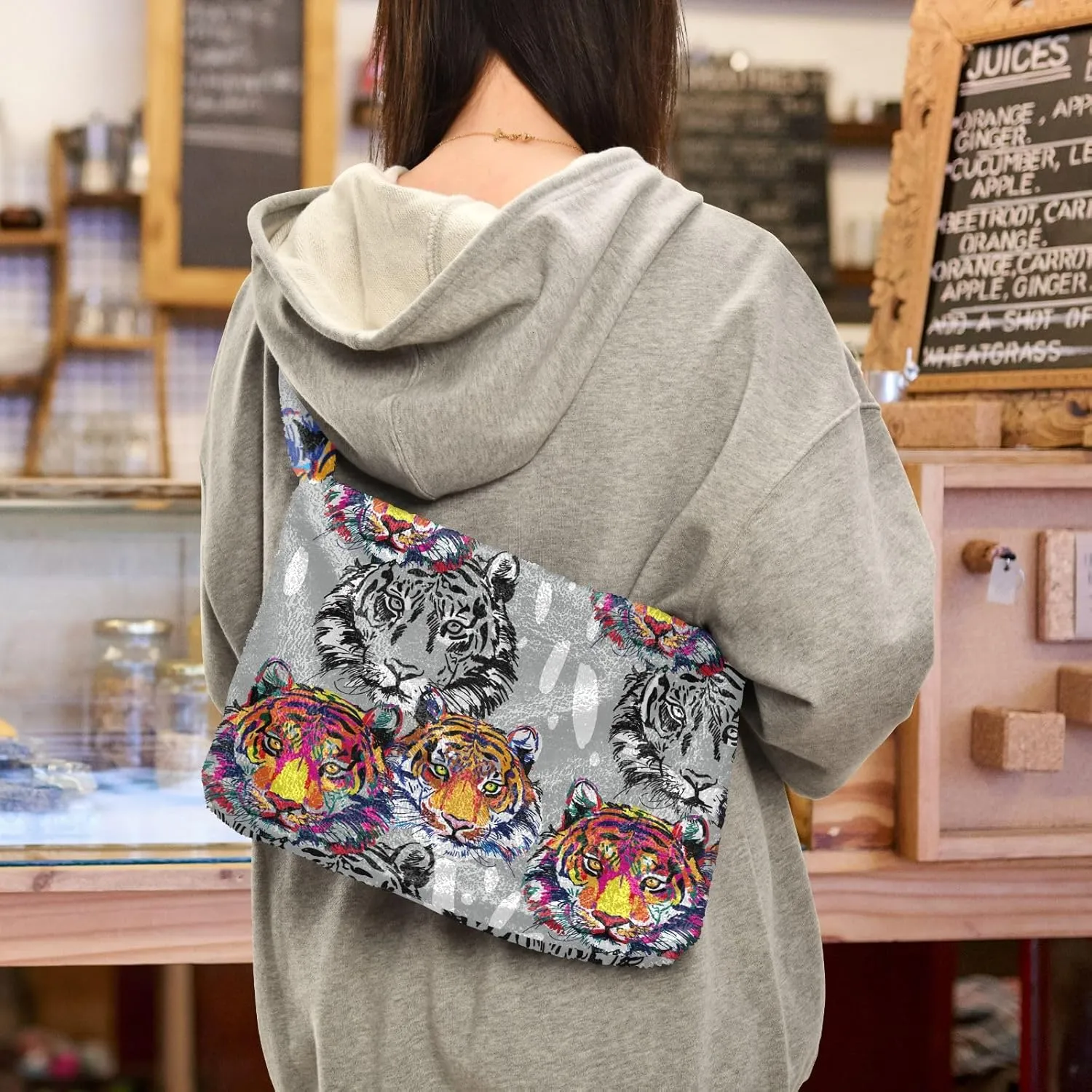 Fuzzy Tote Bag Fluffy Shoulder Bag Women Furry Purse Cute Plush Bag Ladies Ladies Pursesfor Autumn and Winter Multicolor 1