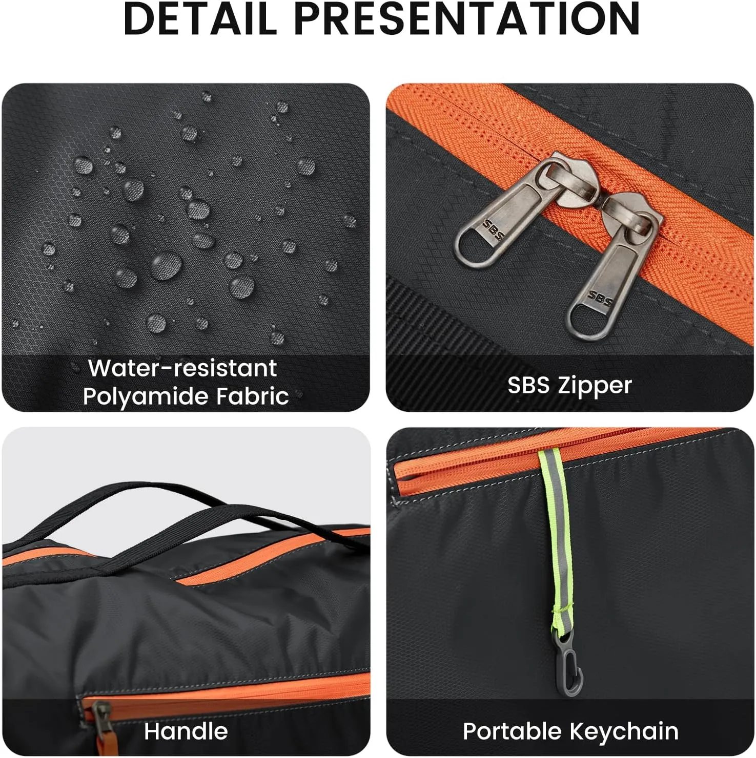 G4Free 40L Large Gym Duffle Bag with Wet Pocket for Travel Overnight Carry On Duffel Bag Women Men (Black)