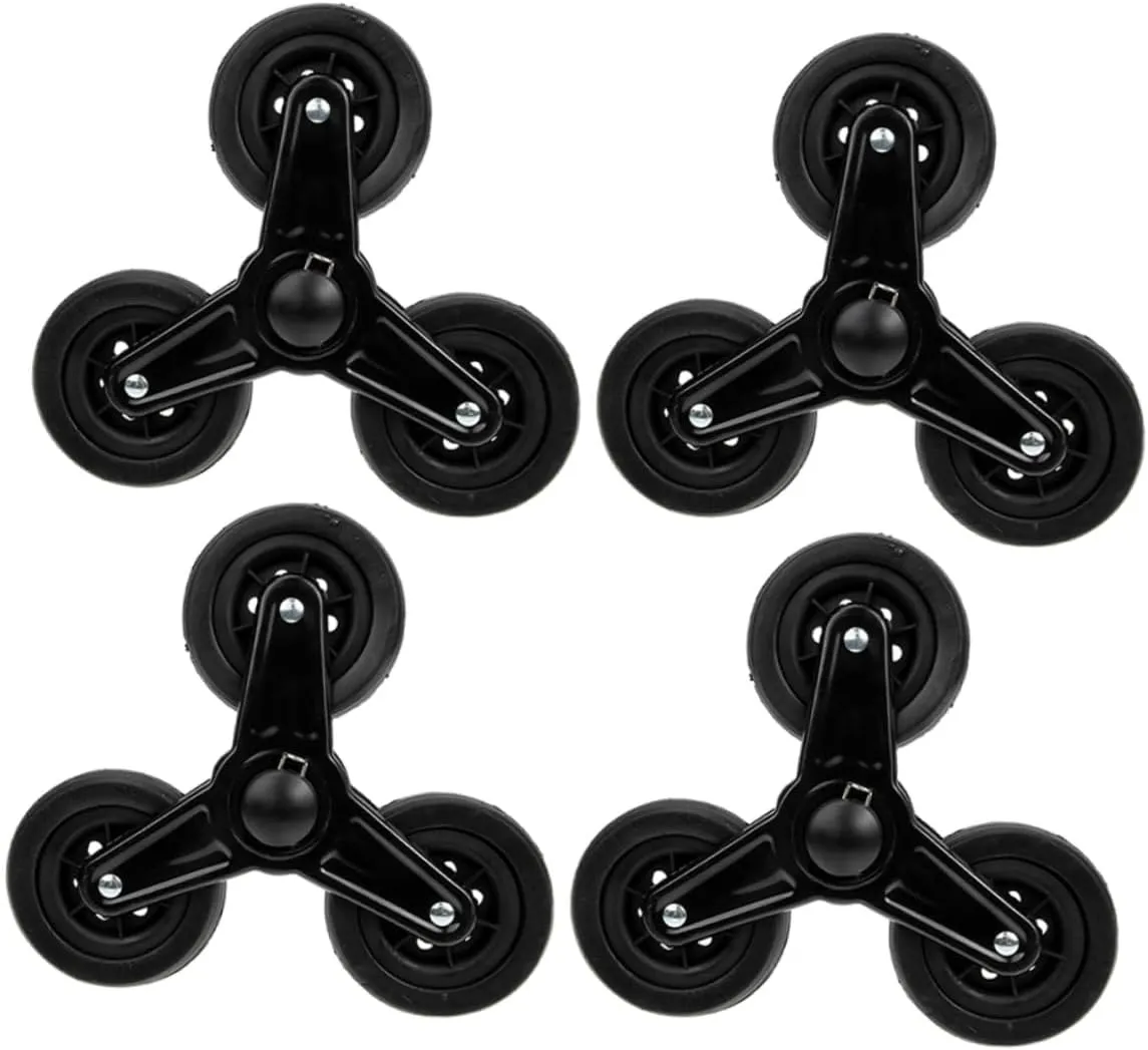 Gadpiparty 2 Pairs Triangle Wheels for Shopping Cart Replacement Iron Casters for Smooth Movement for Grocery Laundry and Utility Carts