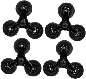 Gadpiparty 2 Pairs Triangle Wheels for Shopping Cart Replacement Iron Casters for Smooth Movement for Grocery Laundry and Utility Carts