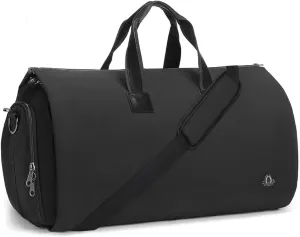 Garment Duffle Bags For Travel, Convertible Carry On Garment Bag With Shoulder Strap, Shoes Compartment Carry on Mens Garment Bag For Suits, 2 in 1 Suit Bags For Men Travel