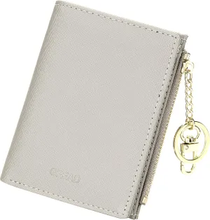 GEEAD Small Wallets for Women Bifold Slim Coin Purse Zipper ID Card Holder