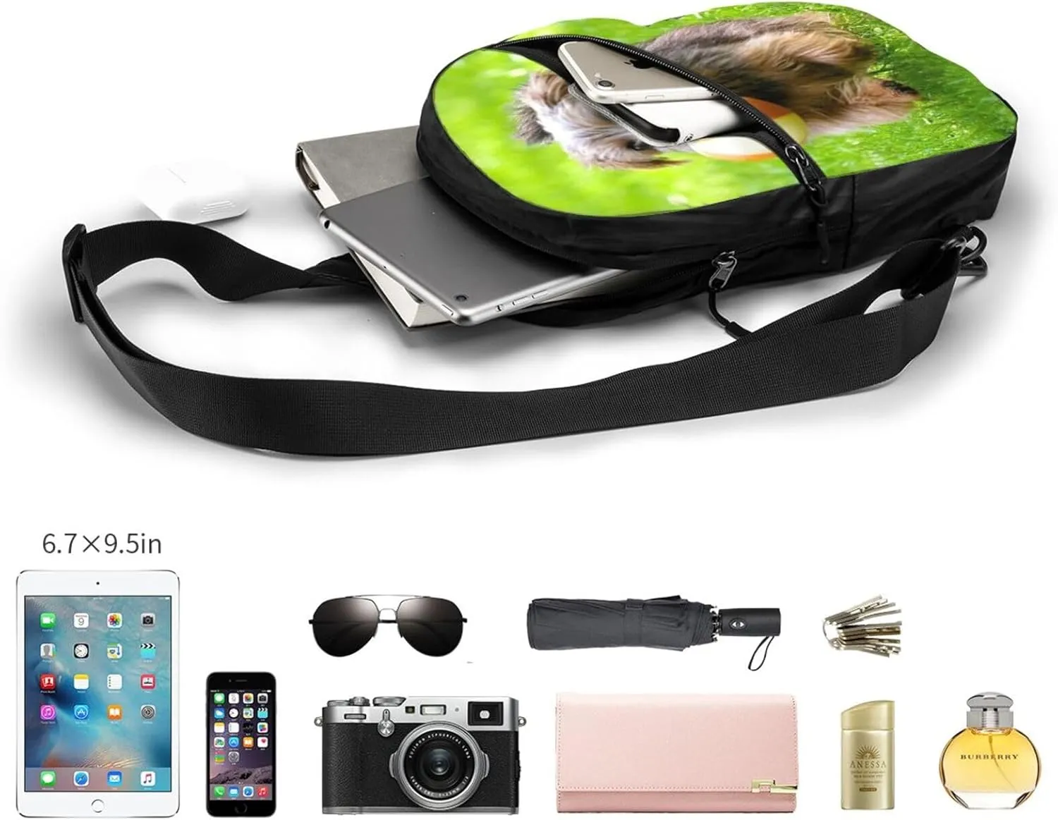 Generic Custom Sling Bag, Personalized Crossbody Bags for Men Women, Customize Image Logo Text Sling Shoulder Backpack, Chest Bag for Travel Hiking Daypack for Sports Outdoor, Style-2