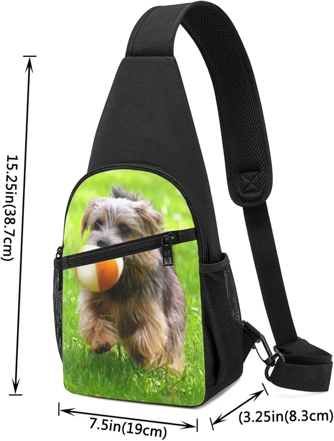 Generic Custom Sling Bag, Personalized Crossbody Bags for Men Women, Customize Image Logo Text Sling Shoulder Backpack, Chest Bag for Travel Hiking Daypack for Sports Outdoor, Style-3