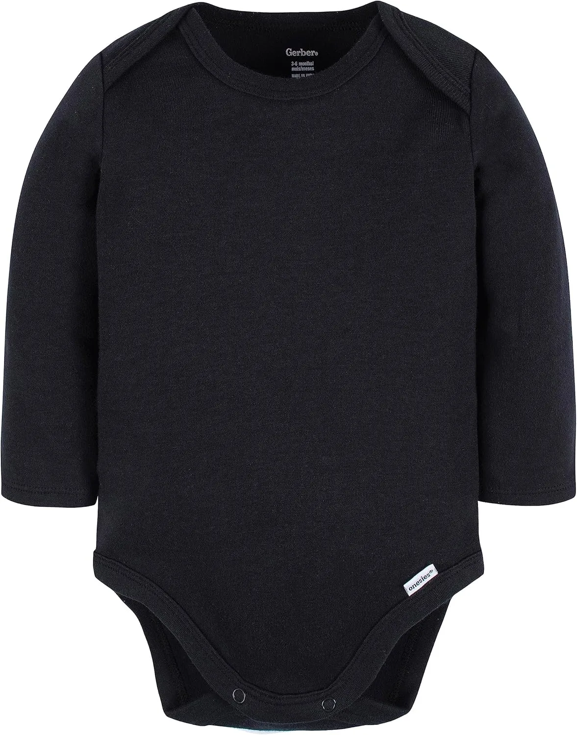 Gerber Baby Long Sleeve Solid Onesies Multi-Pack Interlock 180 Gsm