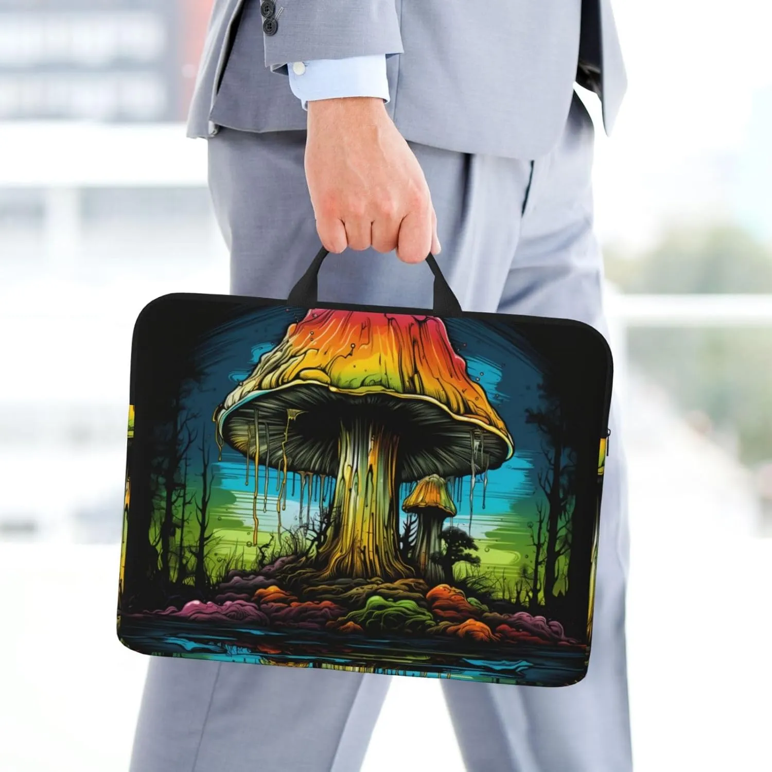 Giant Mushroom 14 Inch Laptop Case, Water-Resistant and Shockproof Computer Cases for Laptopsï¼ŒSuitable for Daily Travel