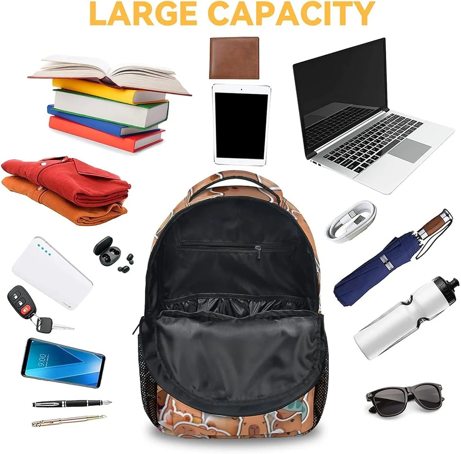 Girls Backpack for School, 16 Inch Cute Bookbag with Large Capacity, Durable Lightweight Travel Laptop School Bags