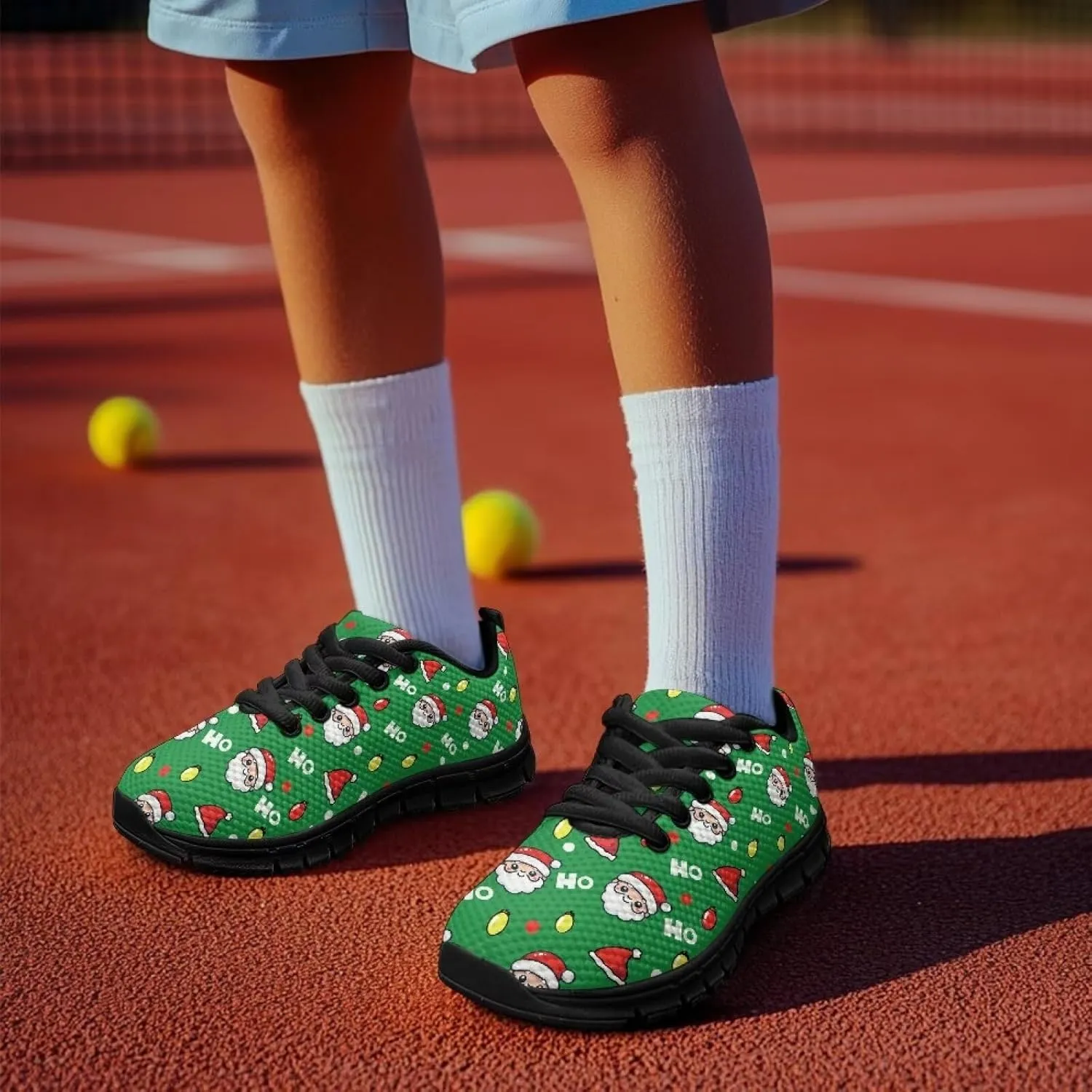 Girls Boys School Casual Sports Sneakers Anti-Skid Slip On Sneakers Stylish Lace-Up Hiking Shoes for Outdoor US Little Kid 11-13 Big Kid 1-5 Black Sole