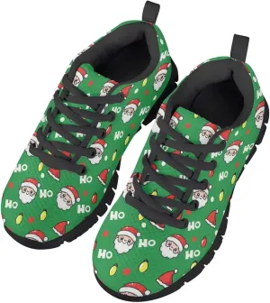 Girls Boys School Casual Sports Sneakers Anti-Skid Slip On Sneakers Stylish Lace-Up Hiking Shoes for Outdoor US Little Kid 11-13 Big Kid 1-5 Black Sole