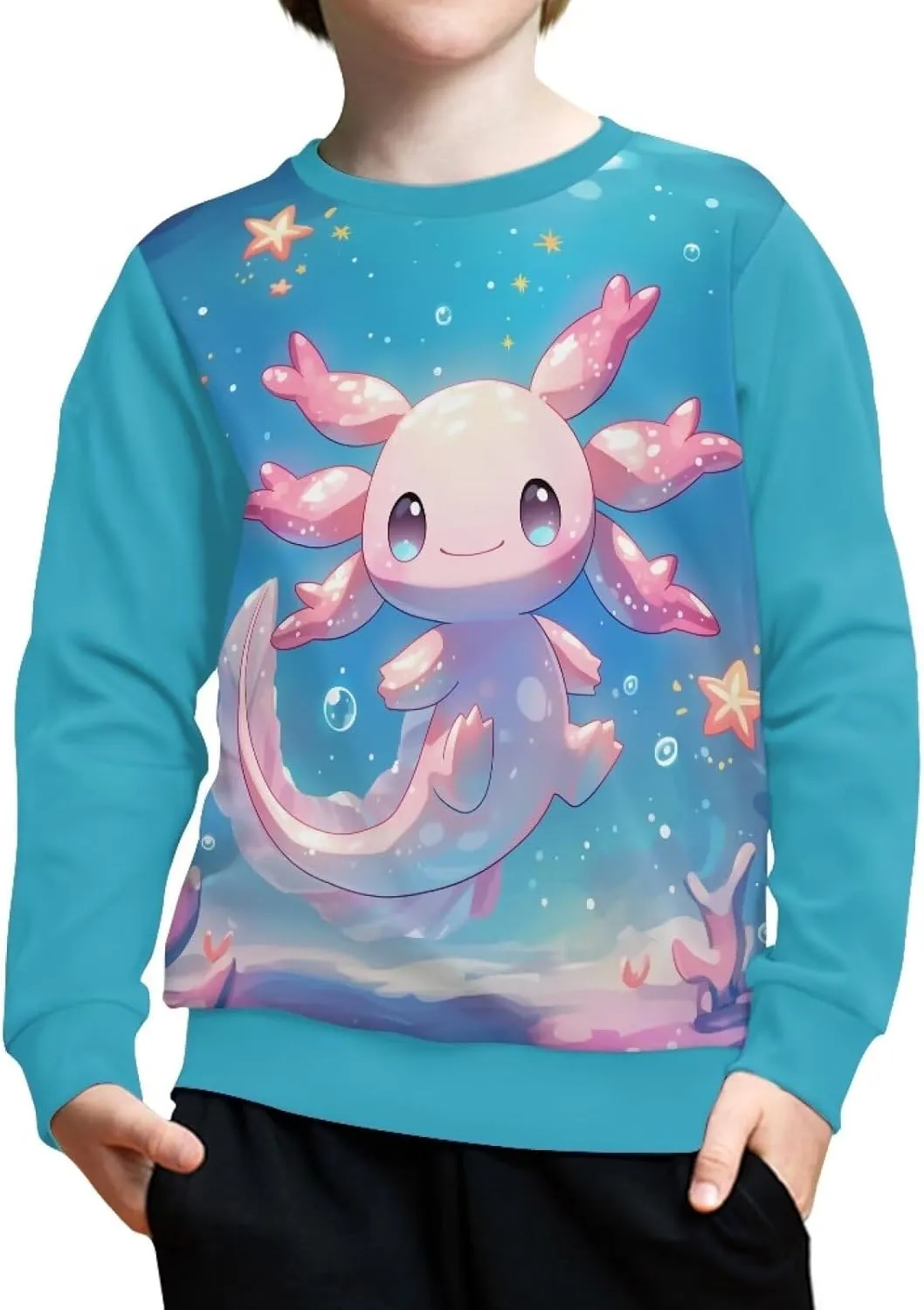 Girls Boys Sweatshirt Trendy Fall Outfit Kids Comfy Sweaters Pullover Tops 6-14 Years Old