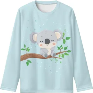 Girls Long Sleeve Shirt with Cute Graphic Casual Pullover Tops 3-16Y