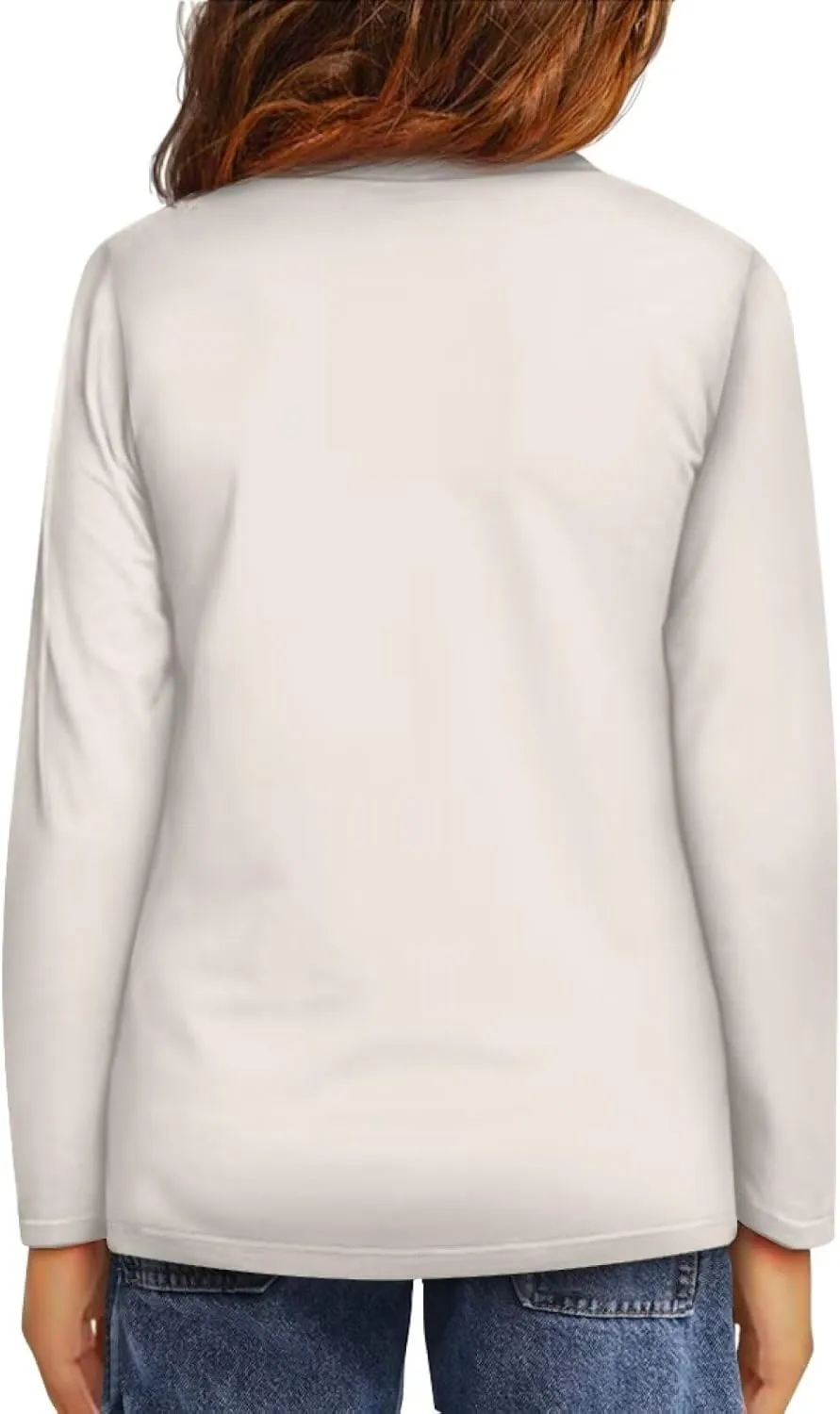 Girls Long Sleeve Shirt with Cute Graphic Casual Pullover Tops 3-16Y