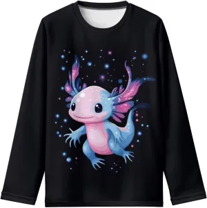 Girls Long Sleeve Shirt with Cute Graphic Casual Pullover Tops 3-16Y