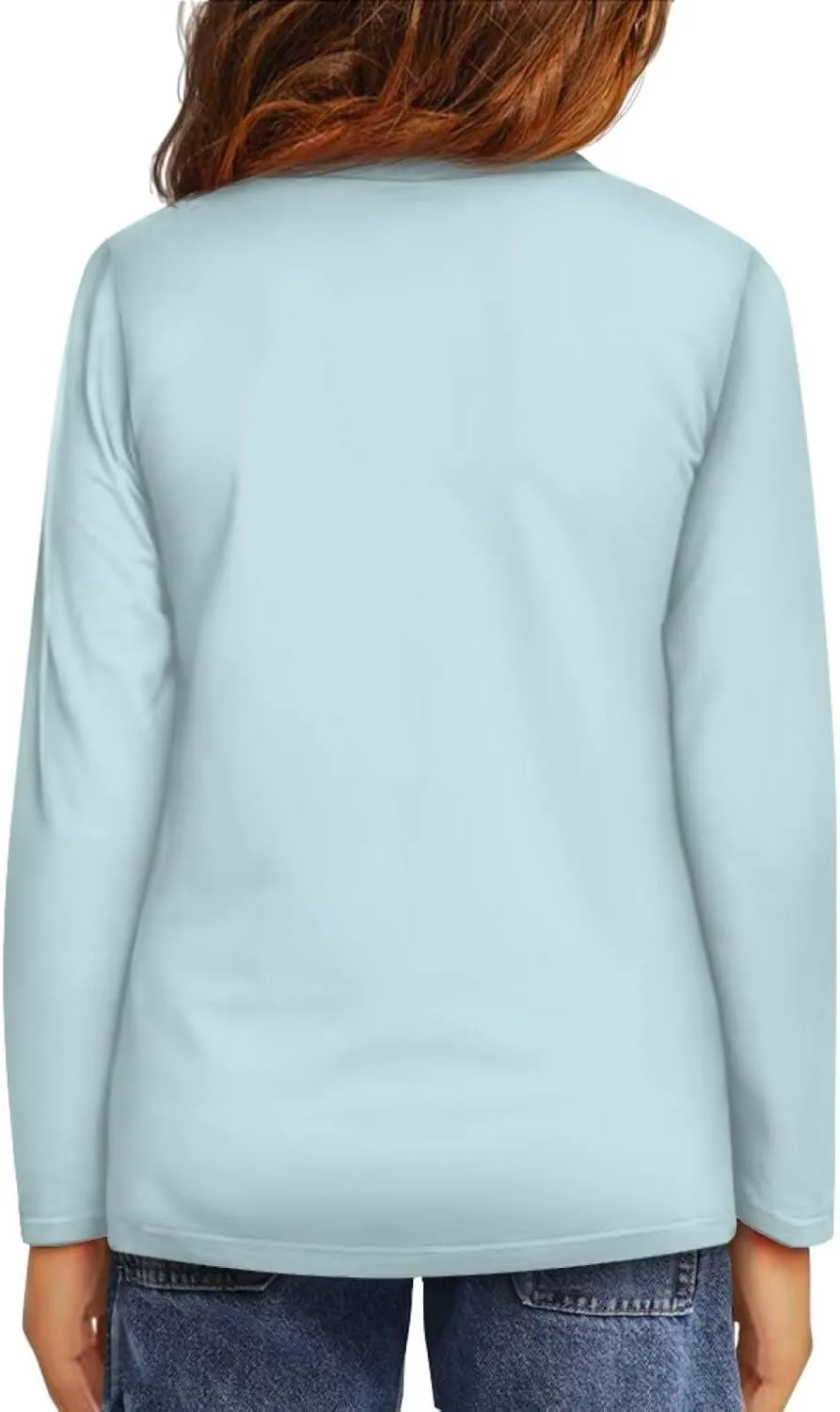 Girls Long Sleeve Shirt with Cute Graphic Casual Pullover Tops 3-16Y