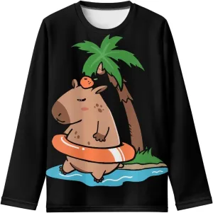 Girls Long Sleeve Shirt with Cute Graphic Casual Pullover Tops 3-16Y