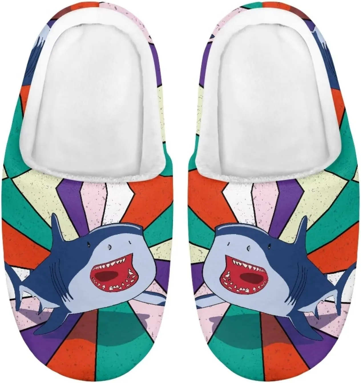 Girls Plush House Slippers Soft Comfort Slippers Warm Lightweight Home Shoes Non Slip Bedroom Shoes Cute Print Slippers Washable for Indoor Outdoor US 9-15