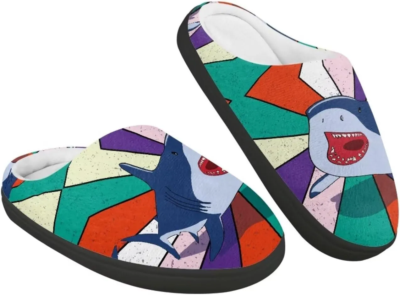 Girls Plush House Slippers Soft Comfort Slippers Warm Lightweight Home Shoes Non Slip Bedroom Shoes Cute Print Slippers Washable for Indoor Outdoor US 9-15