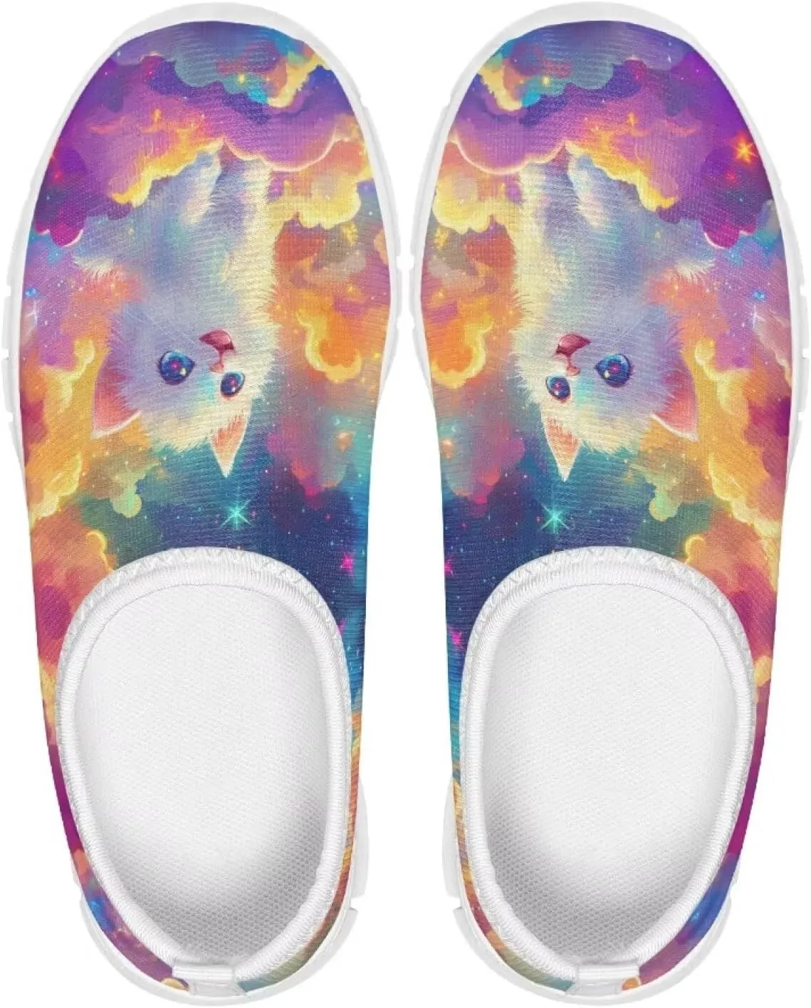 Girls Running Shoes Cute Kids Slip On Sneakers Cartoon Themed Tennis Shoes