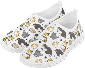 Girls Slip On Sneakers Cute Little Kids Tennis Shoes School Running Shoes
