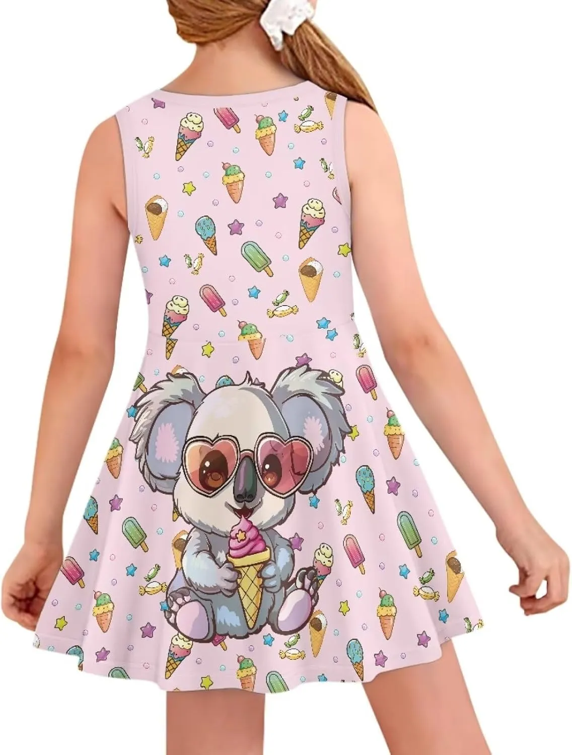 Girls Summer Sleeveless Dress Kids Flowy Swing Dresses for Toddler Girls