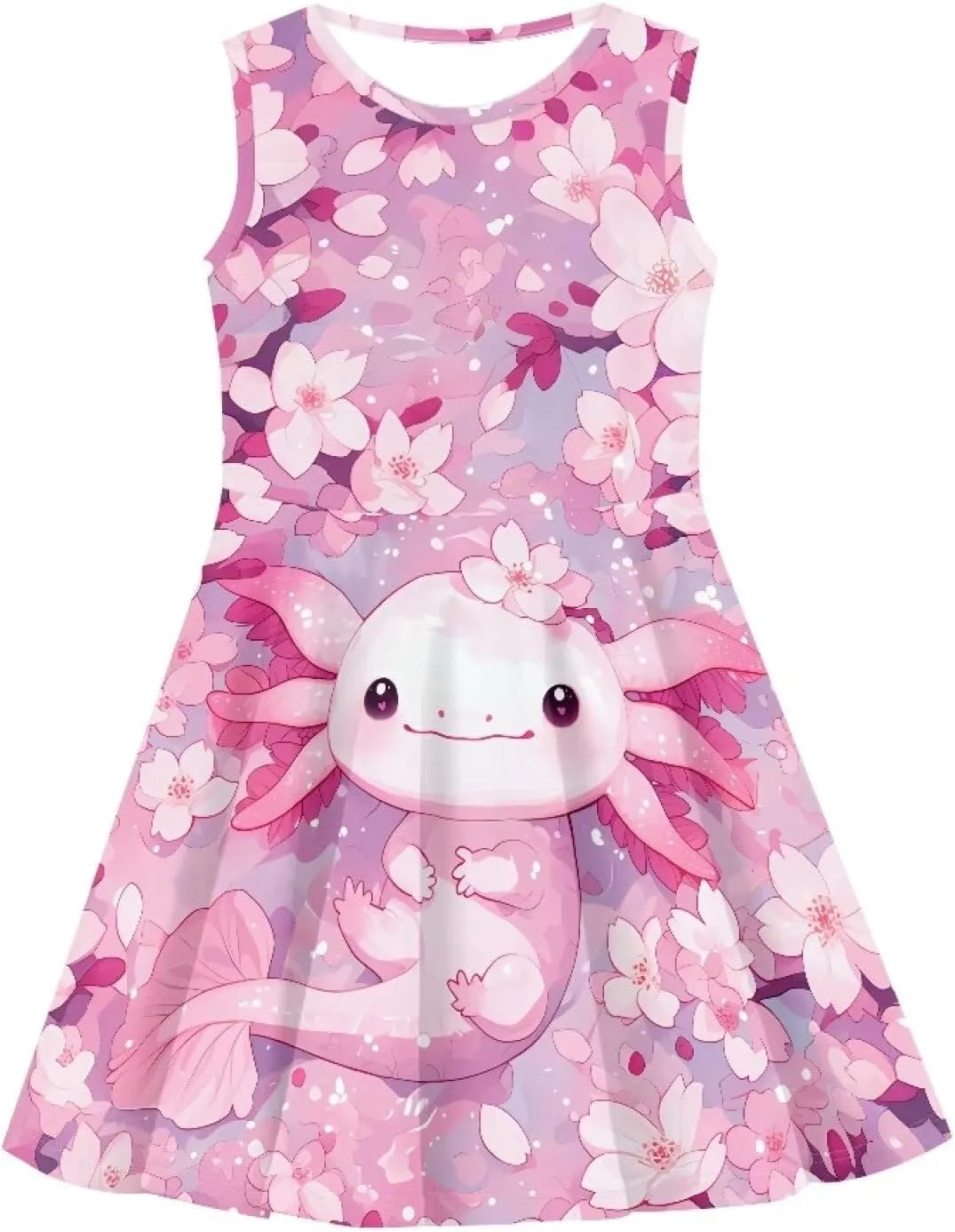Girls Summer Sleeveless Dress Kids Flowy Swing Dresses for Toddler Girls