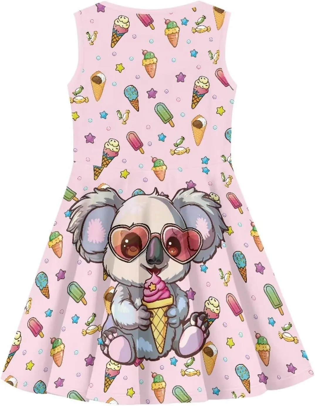 Girls Summer Sleeveless Dress Kids Flowy Swing Dresses for Toddler Girls