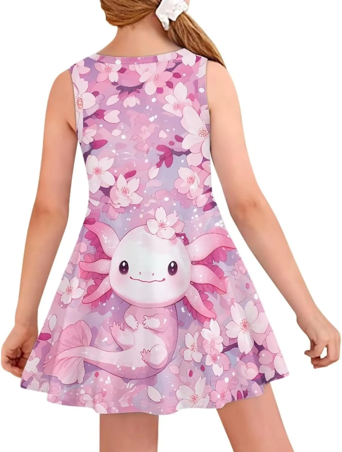 Girls Summer Sleeveless Dress Kids Flowy Swing Dresses for Toddler Girls