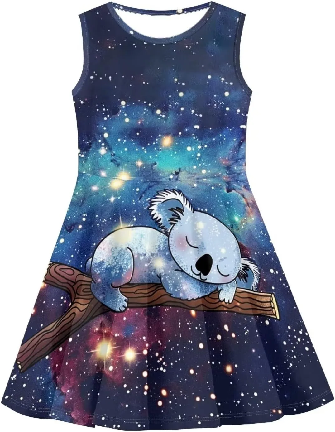 Girls Summer Sleeveless Dress Kids Flowy Swing Dresses for Toddler Girls