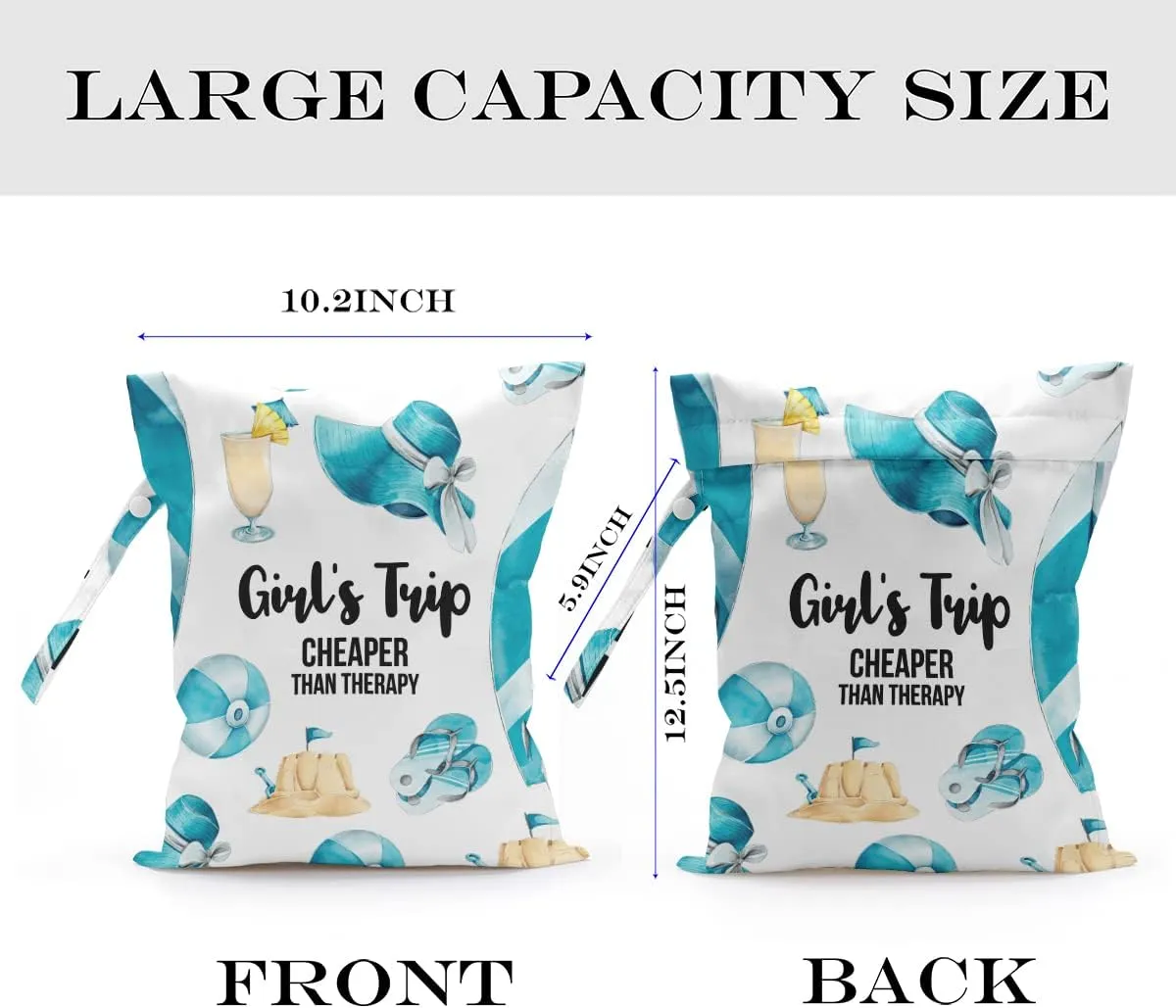 Girls Trip Gifts, Wet Bag, Wet Dry Bag, For Swimsuit Travel Vacation Beach Pool Trip Makeup Bags, Bachelorette Party Bestie Gifts for Women Sister Friends
