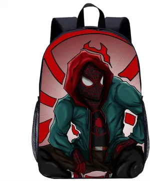 GLOOMALL 17 Inch Cartoon Backpack Kids School bag Travel Bag (Hoodie spiderman)