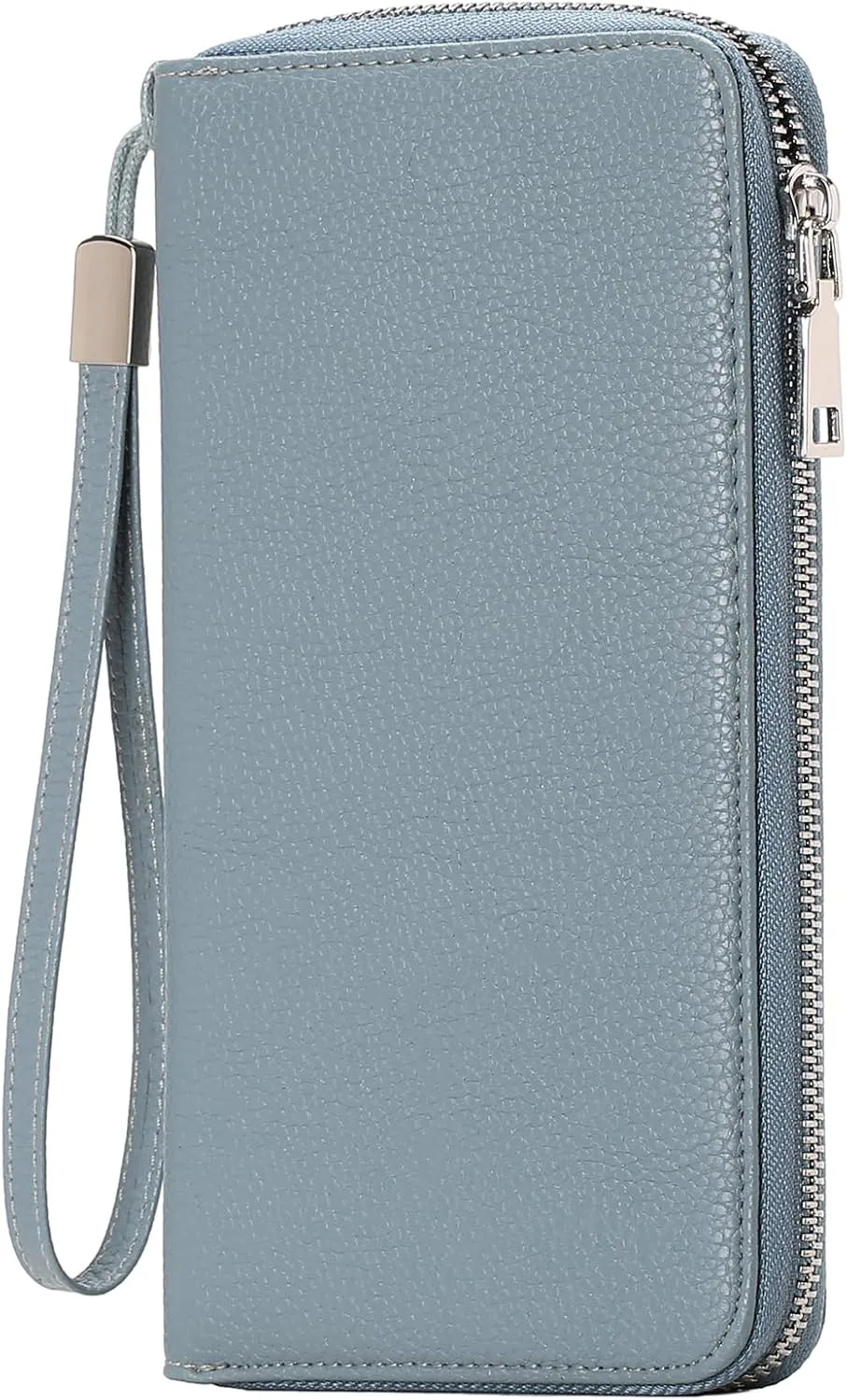 GOIACII Womens Wallet RFID Blocking Leather Zip Around Wallet Large Capacity Long Purse Credit Card Clutch Wristlet