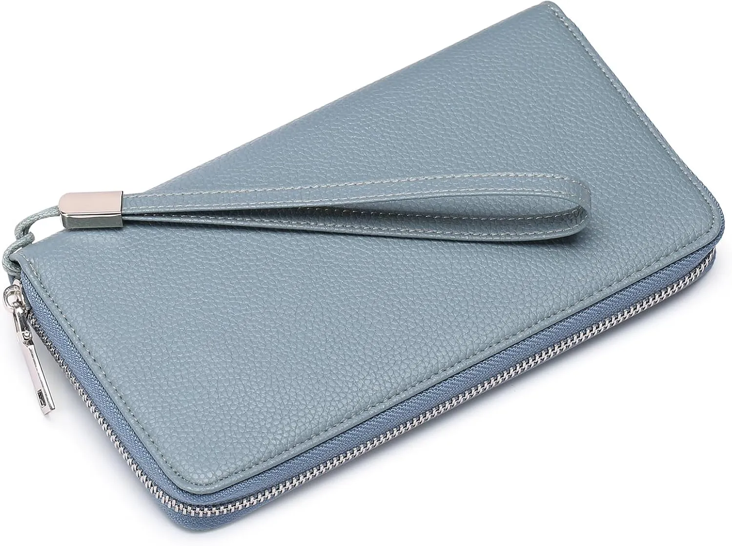 GOIACII Womens Wallet RFID Blocking Leather Zip Around Wallet Large Capacity Long Purse Credit Card Clutch Wristlet